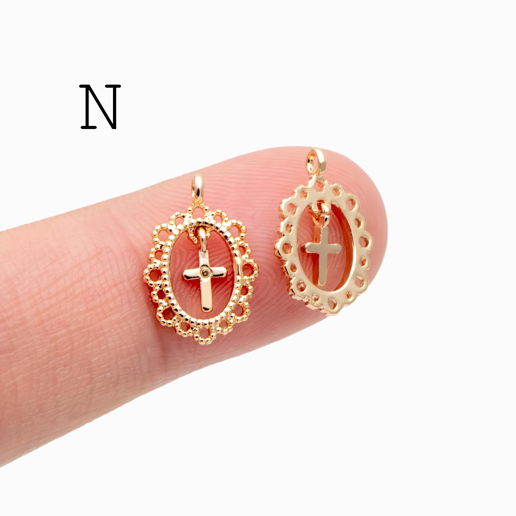 4pcs Cross Charm, Tiny Cross Charm, Cross Pendant, Cross Necklace Charm(GB-2731)
